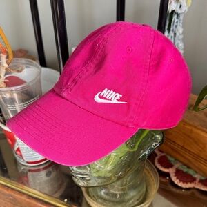 Nike Pink Baseball Hat with White Logo